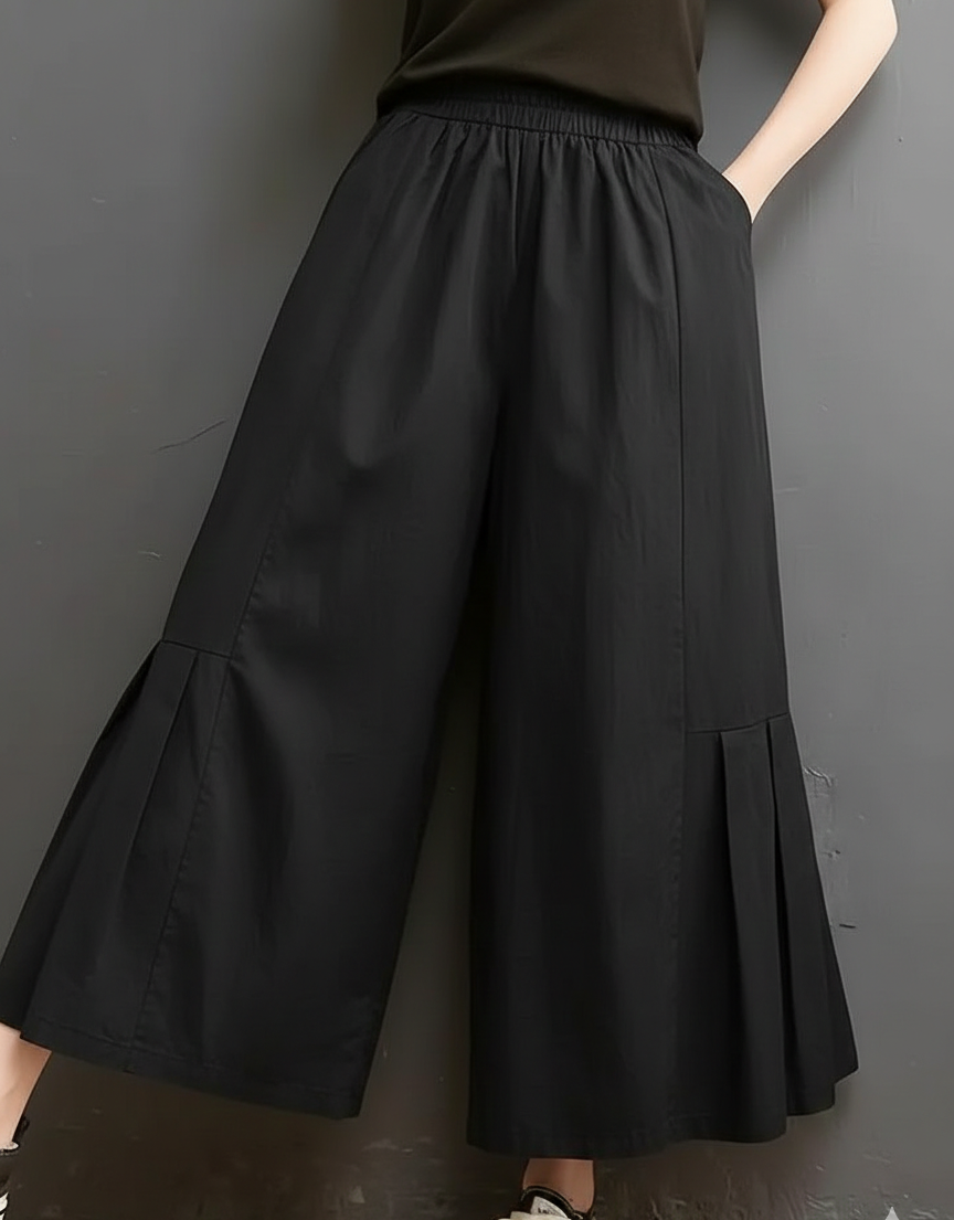 Women Stylish & Comfortable Wide-Leg Pleated Trouser