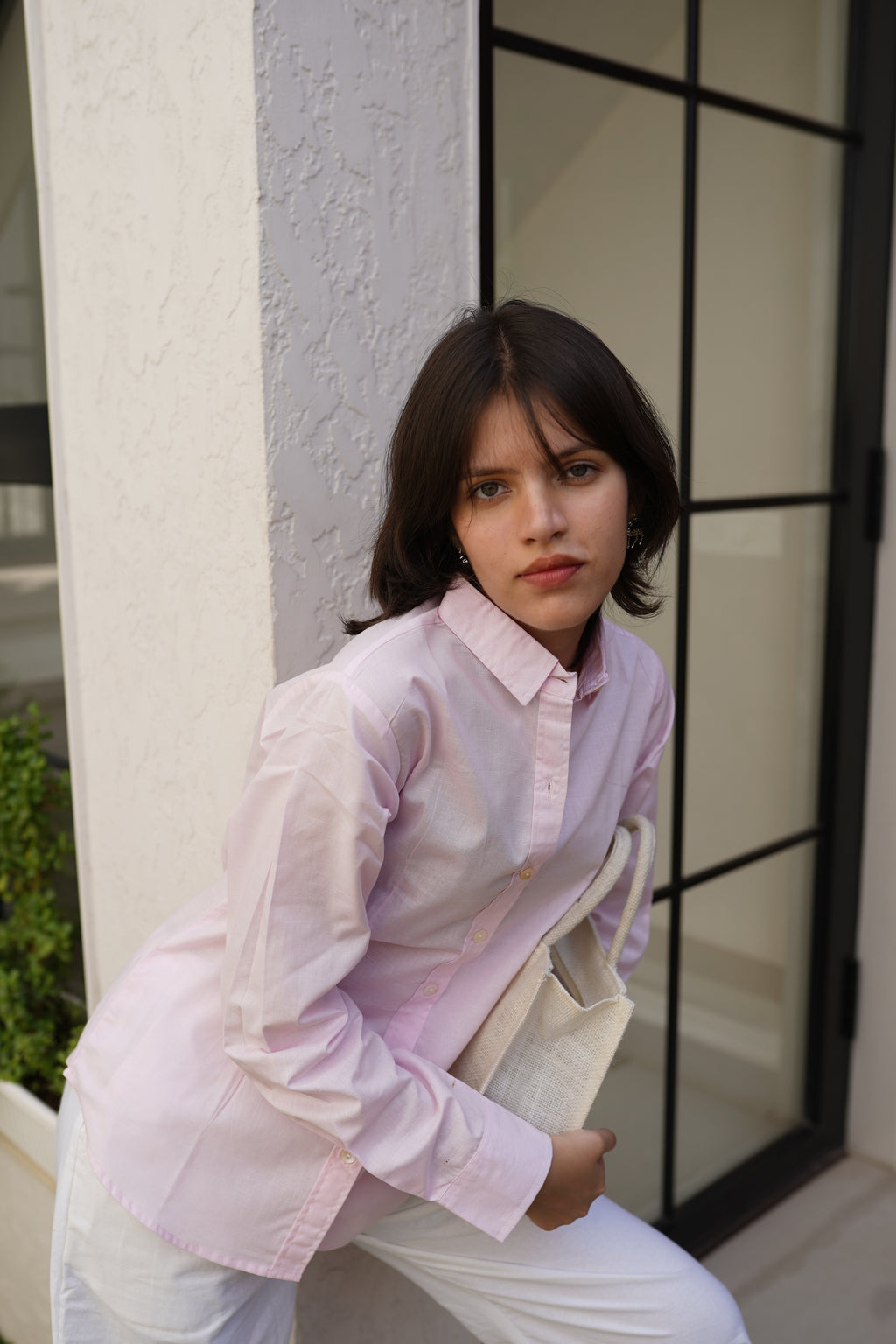 Women's Premium Cotton Formal Shirt – Regular Fit Long Sleeve Button-Down