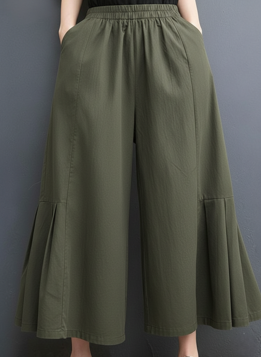 Women Stylish & Comfortable Wide-Leg Pleated Trouser