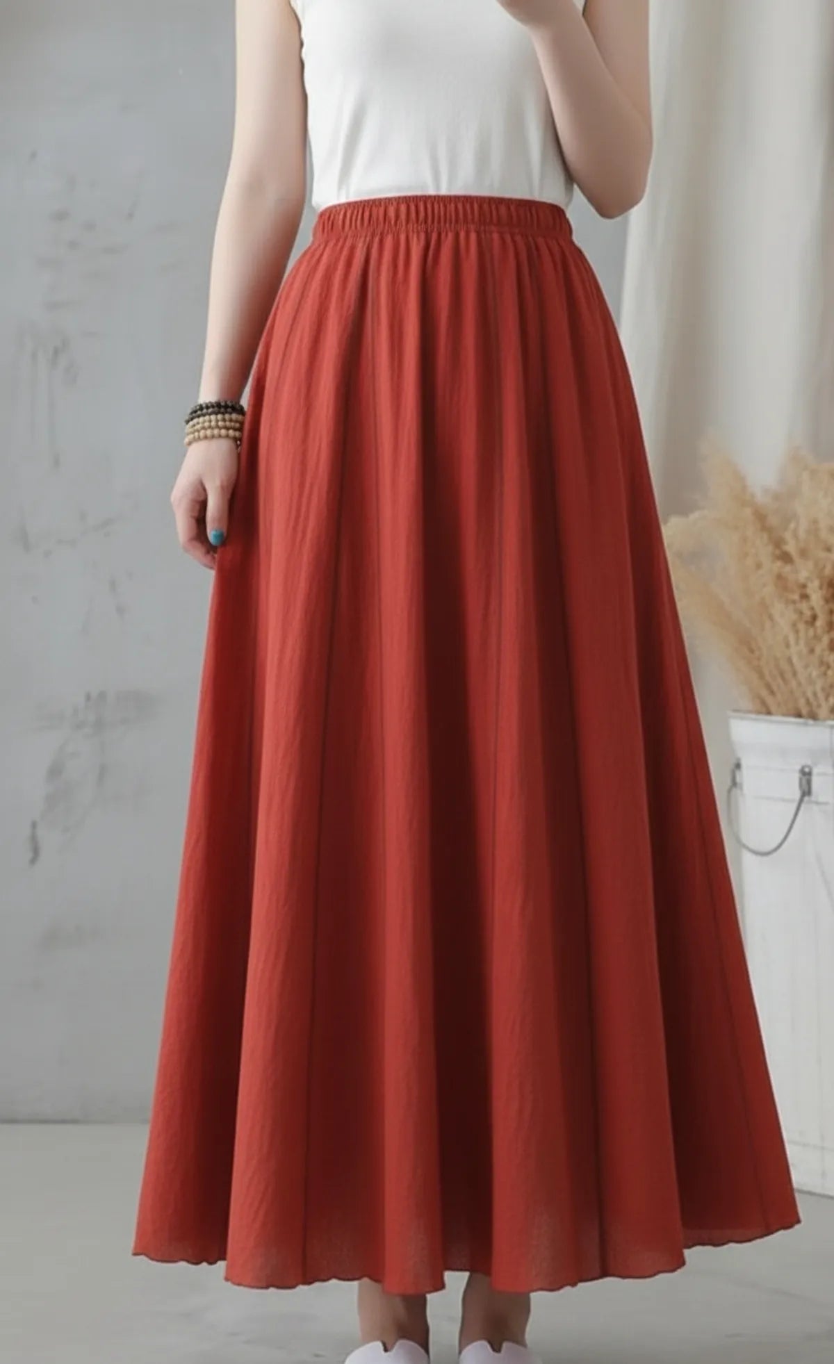 Women's Long Panelled Skirt in Different Colors