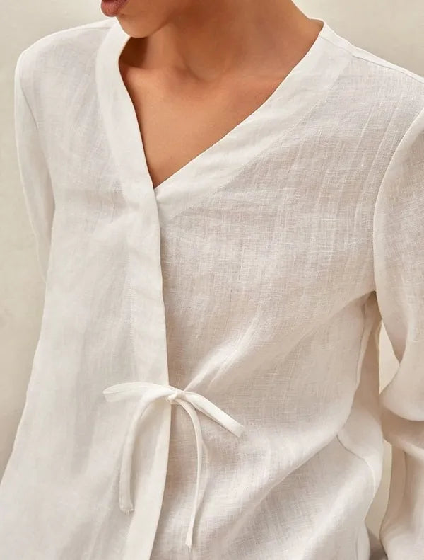 White Premium Powerloom Tunic For Women