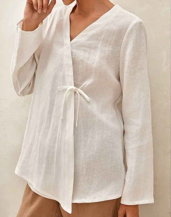 White Premium Powerloom Tunic For Women