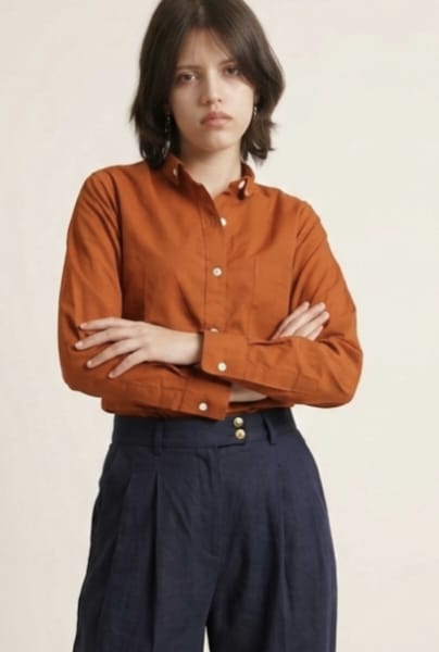 Women's Premium Cotton Formal Shirt – Regular Fit Long Sleeve Button-Down