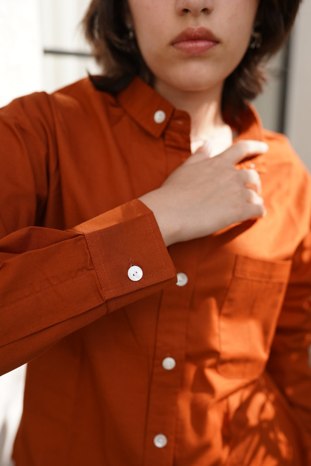 Women's Premium Cotton Formal Shirt – Regular Fit Long Sleeve Button-Down