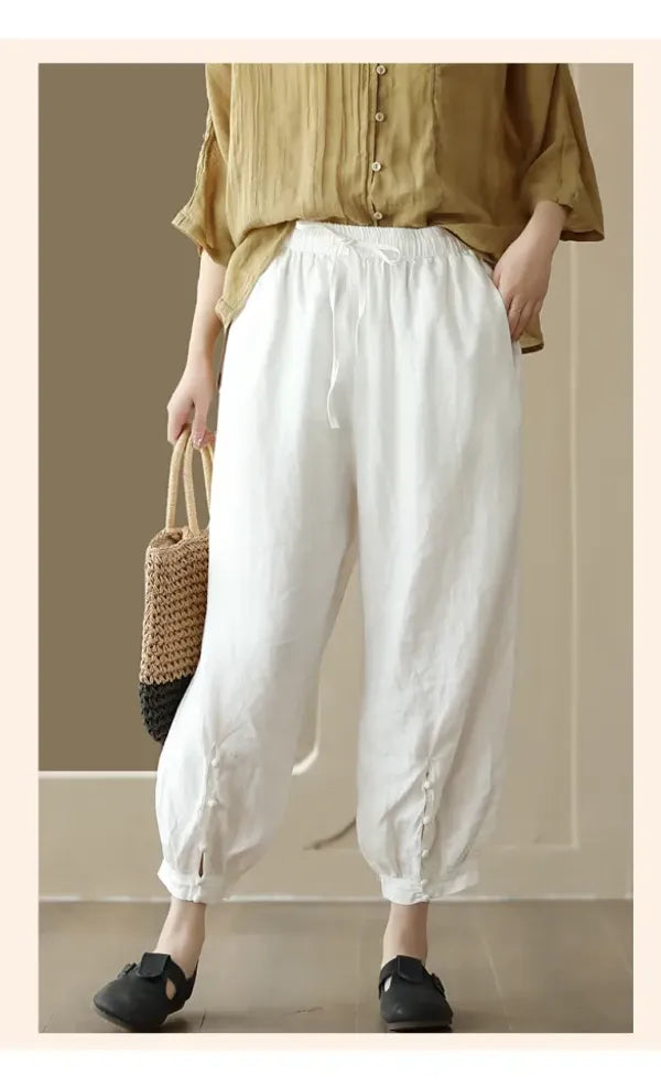 Women's button detailed loose Pant