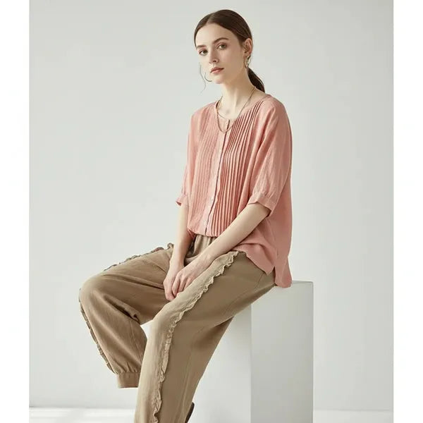 Women's Gathered Panelled loose Pant