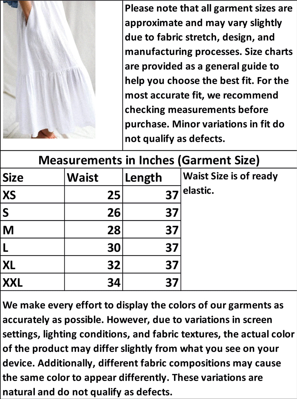 White Women's Long Layered Skirt -Cotton