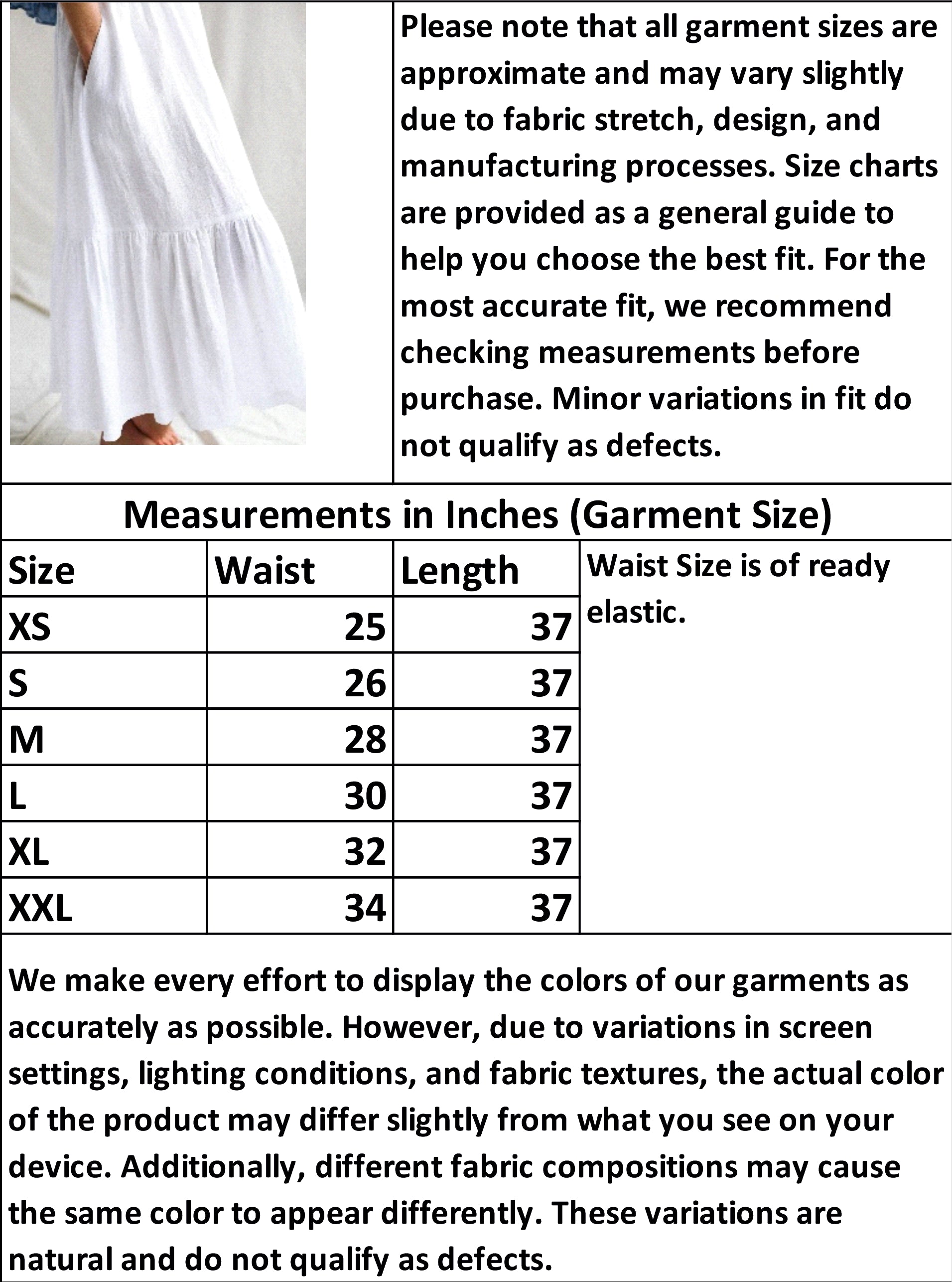White Women's Long Layered Skirt -Cotton