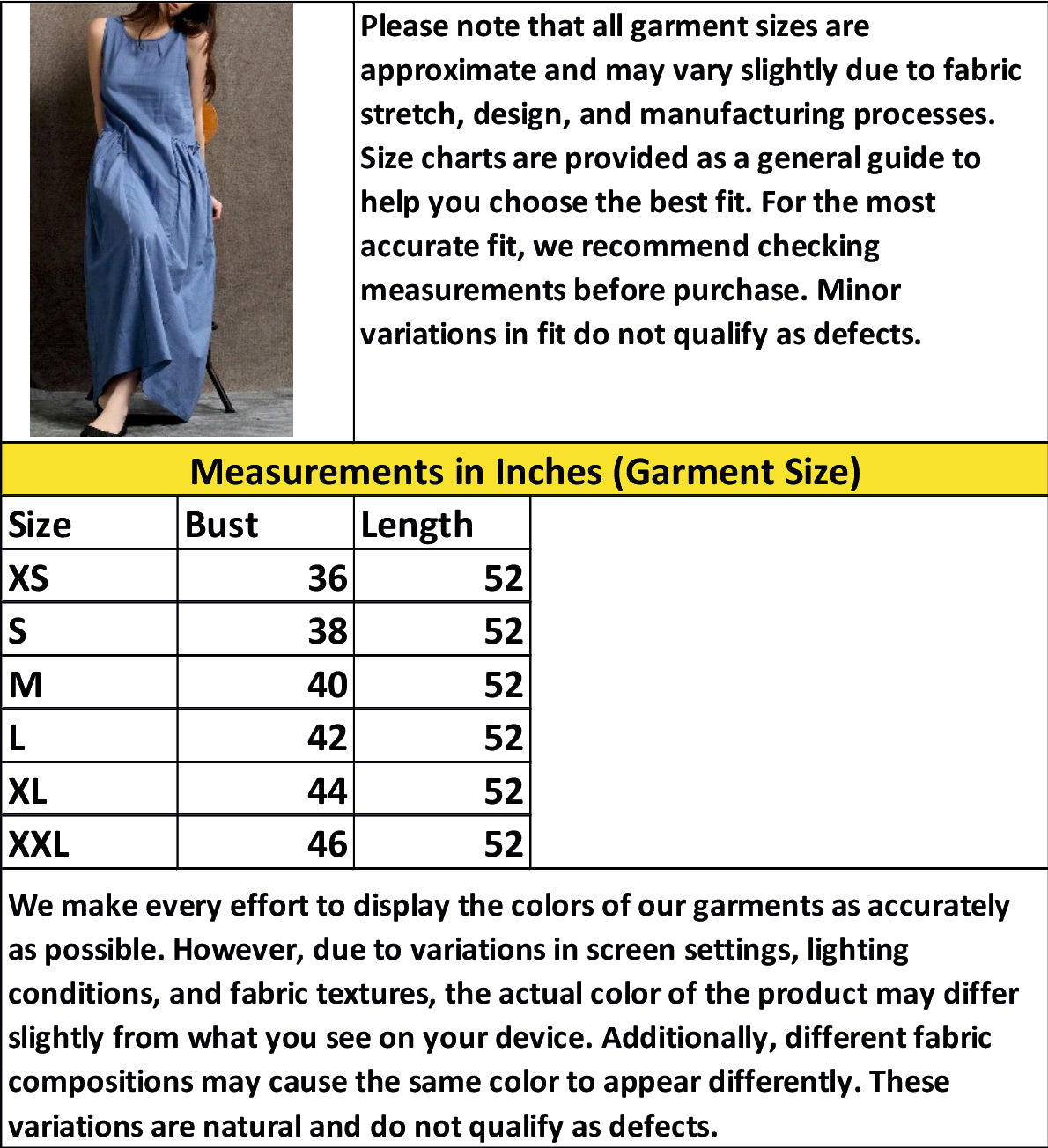 Women’s Sleeveless Blue A-Line Maxi Dress with Pockets