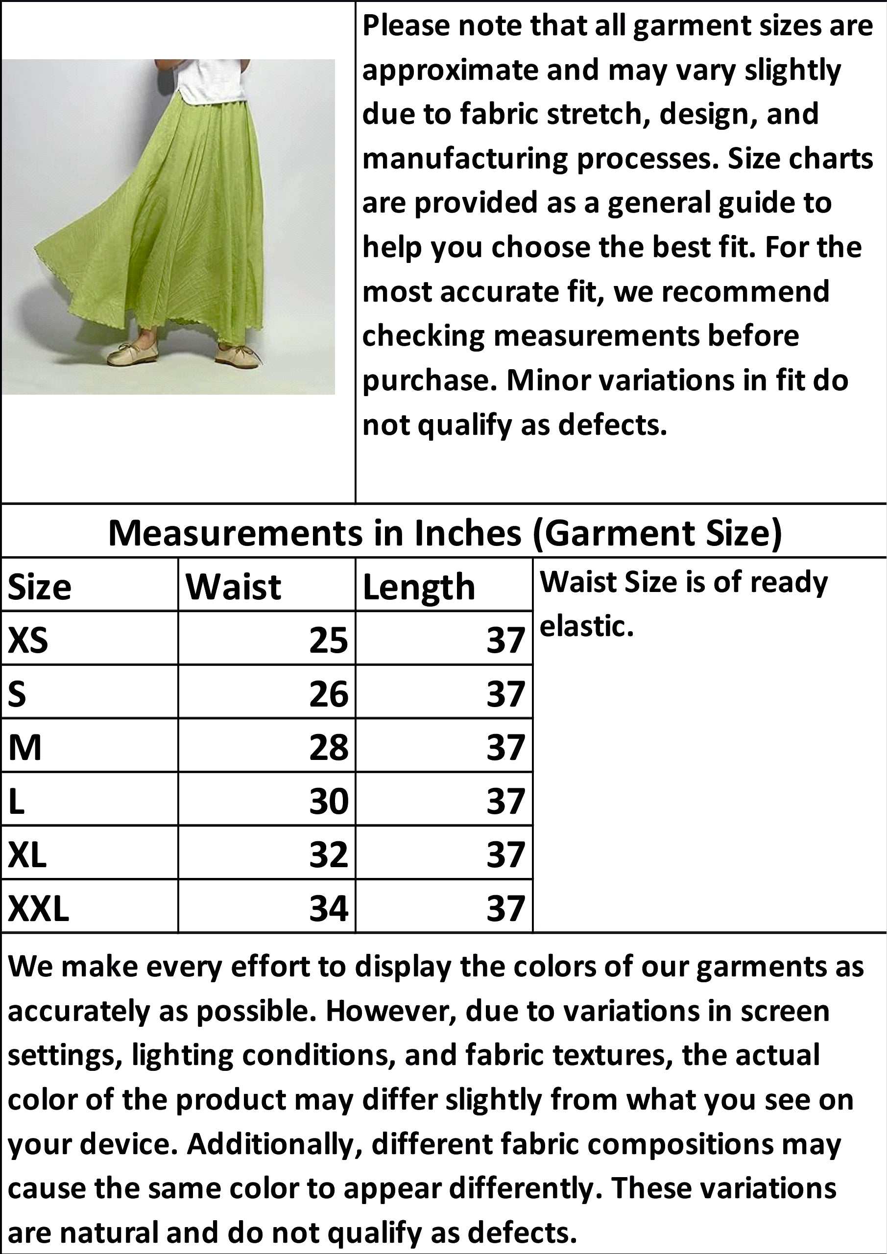 Women's Long Panelled Skirt in Different Colors