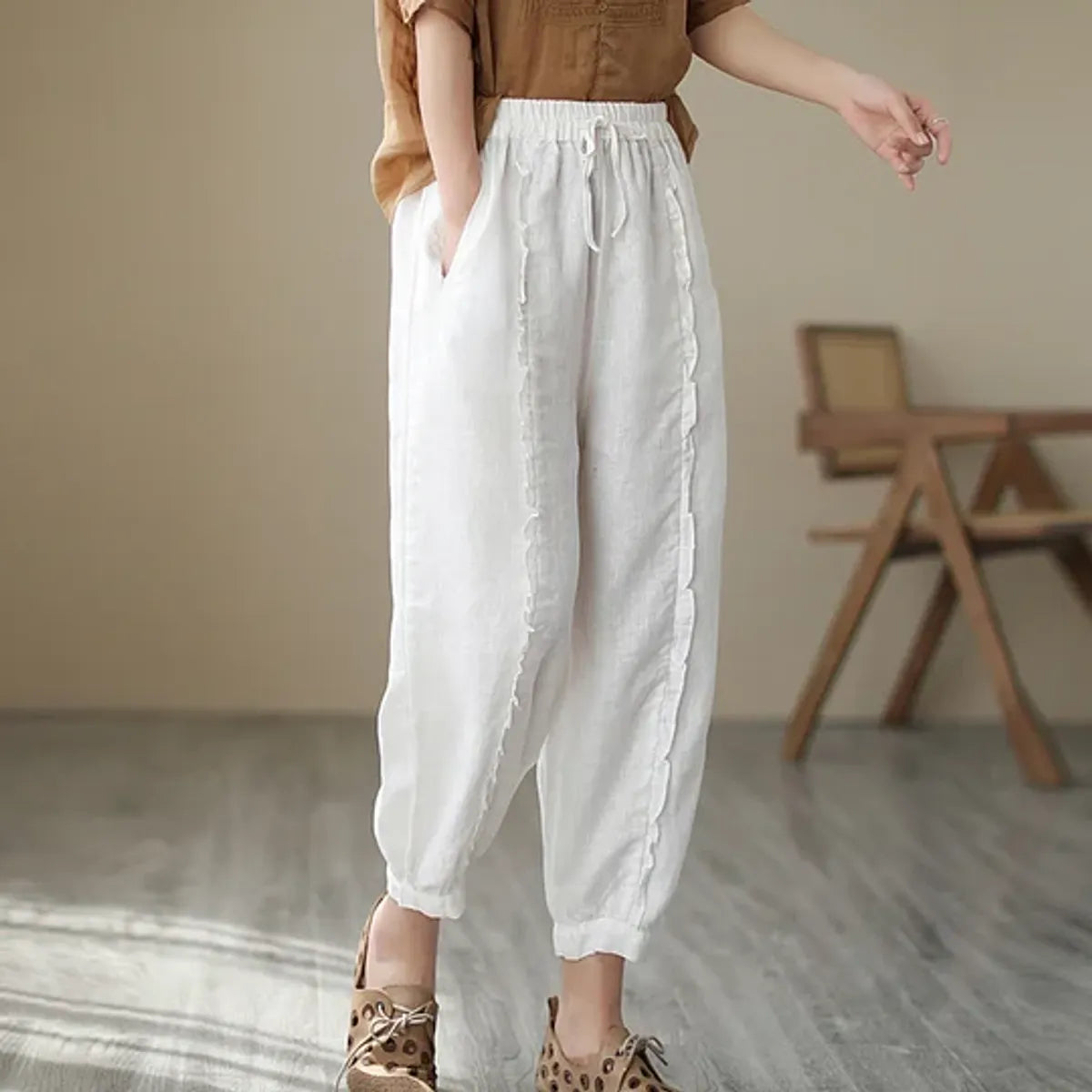 Women's Gathered Panelled loose Pant