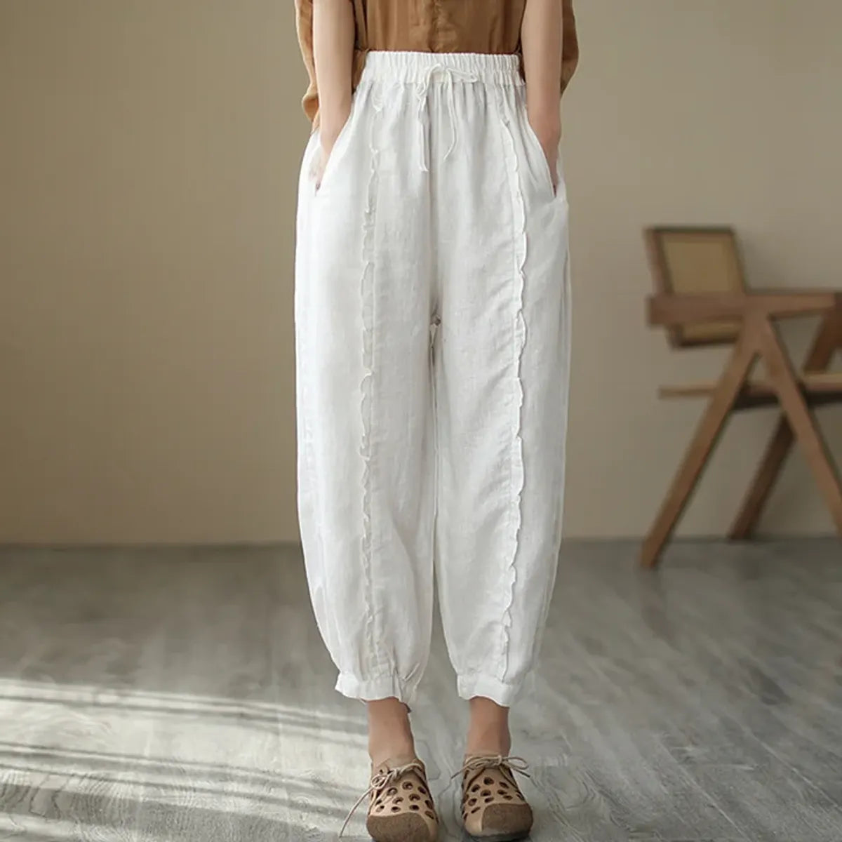 Women's Gathered Panelled loose Pant